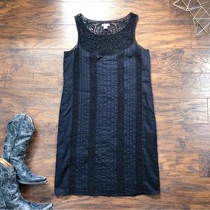 Sundance Black Lace Detail Mini Dress